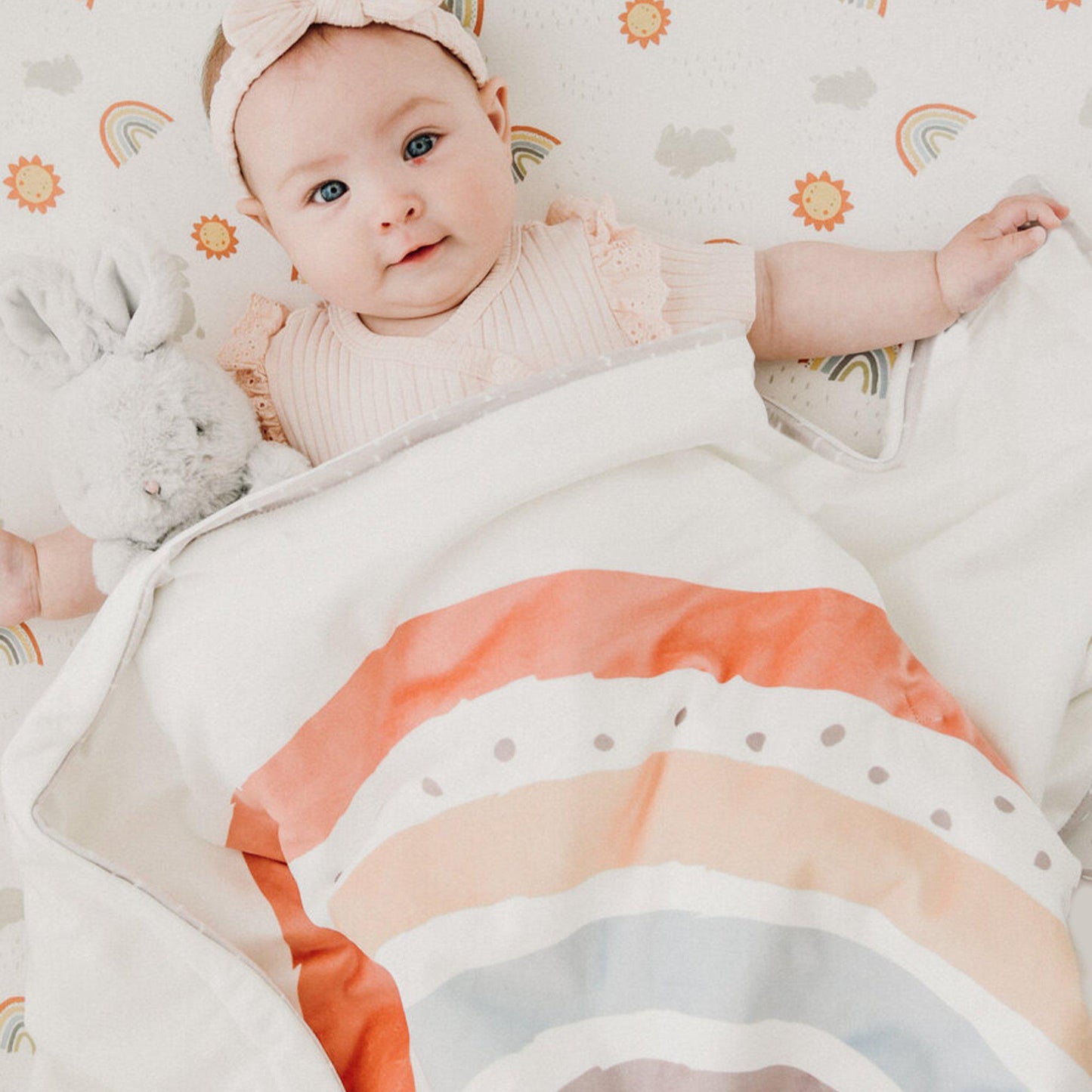 RETIRED - Little Sunshine Rainbow Blanket 41 x 28