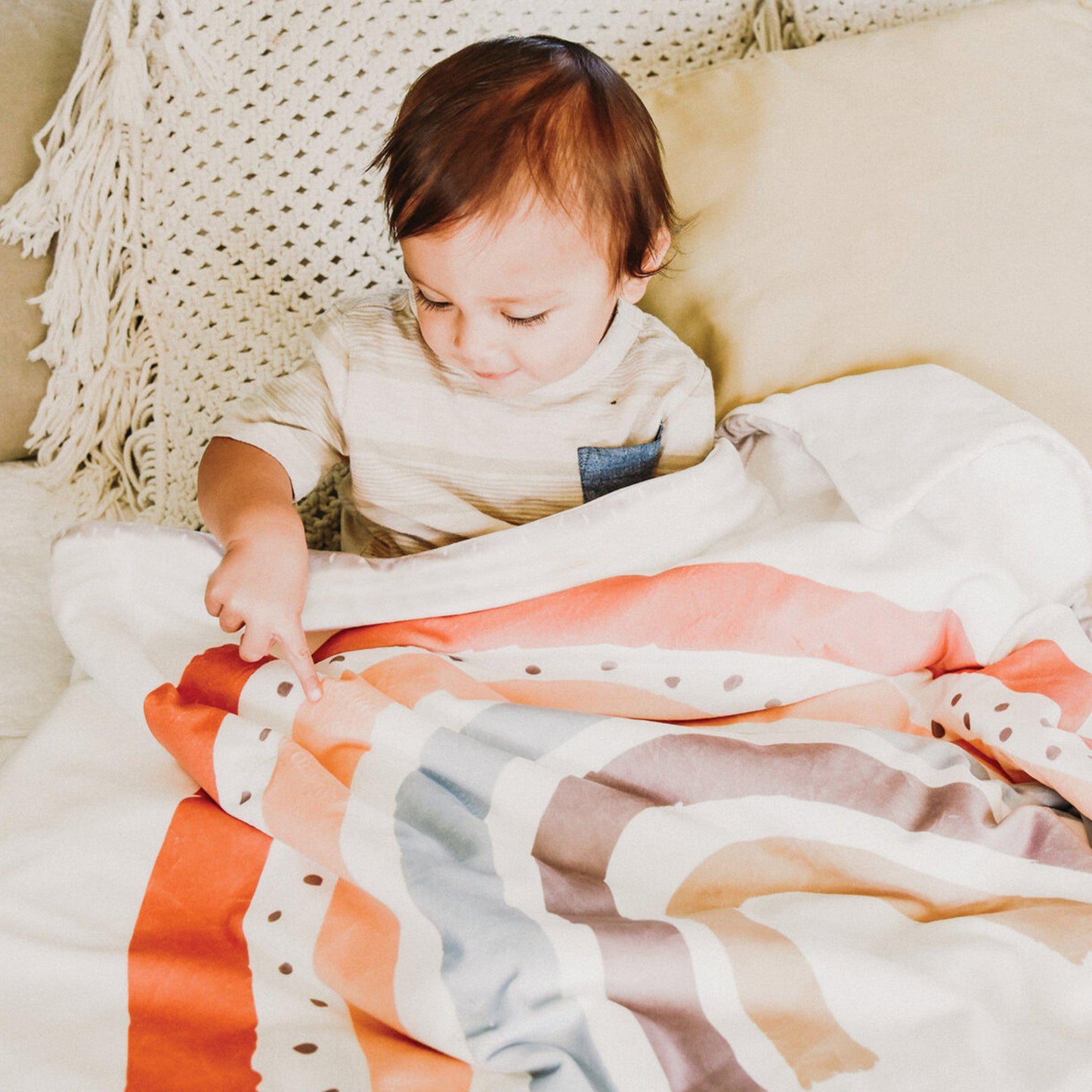 RETIRED - Little Sunshine Rainbow Blanket 41 x 28
