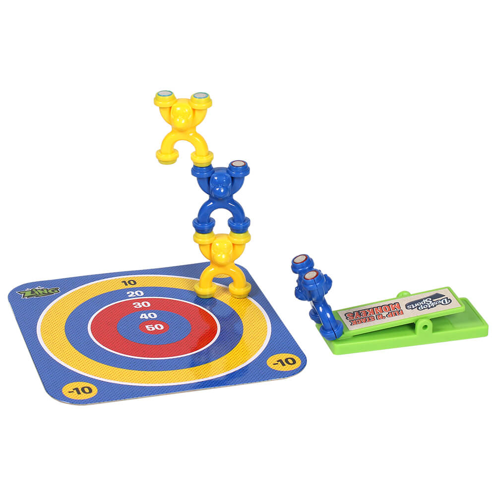 Flip & Stack Monkeys | Magnetic Skill Desk Game - Desktop Sports